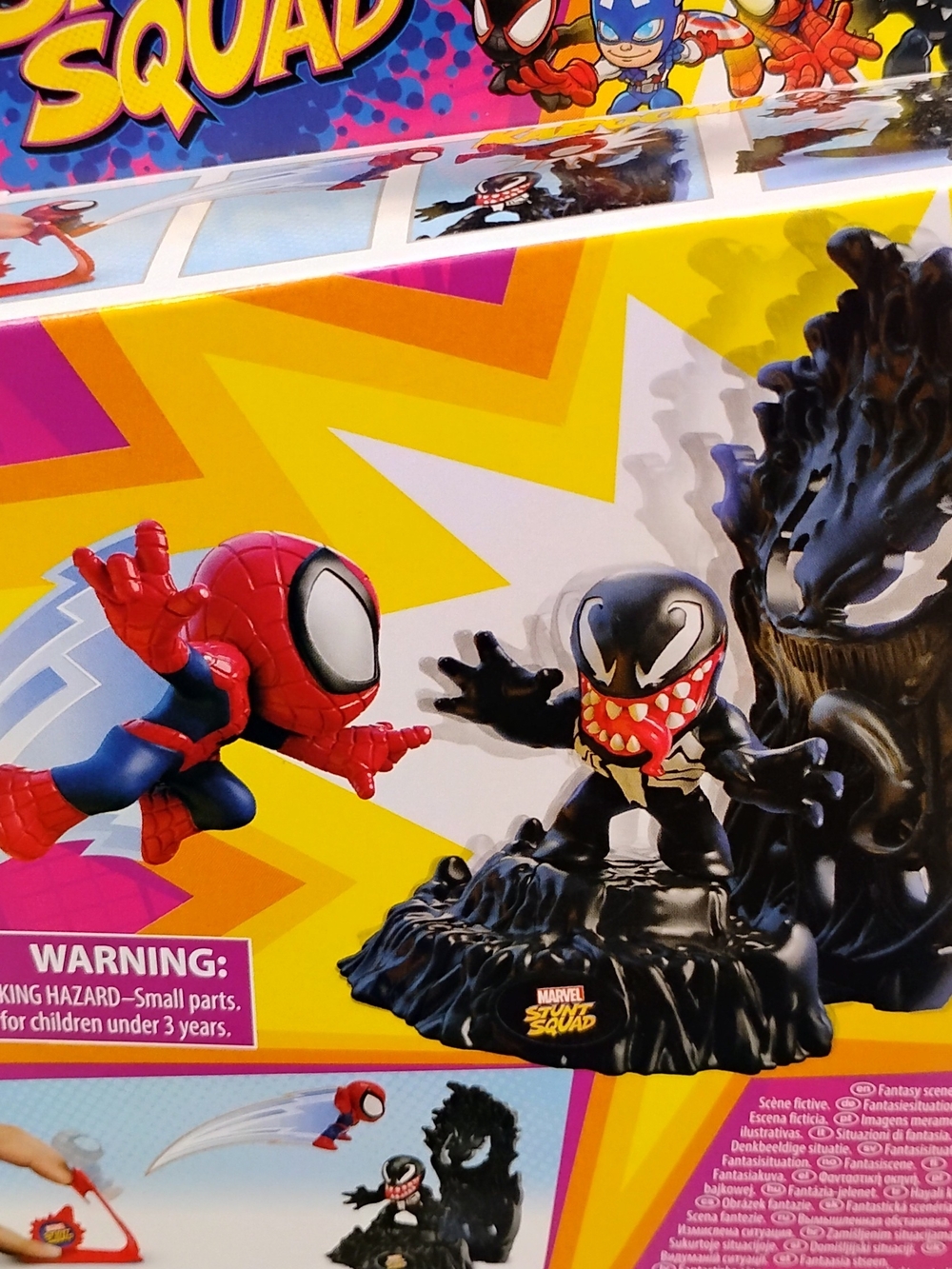 Marvel Squad Kids Toy Pack - Spider-Man & Venom Figures (Red, Black)